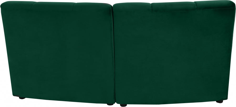 Limitless Modular Velvet Loveseat Green - 645Green-2PC