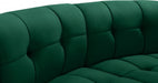 Limitless Modular Velvet Loveseat Green - 645Green-2PC