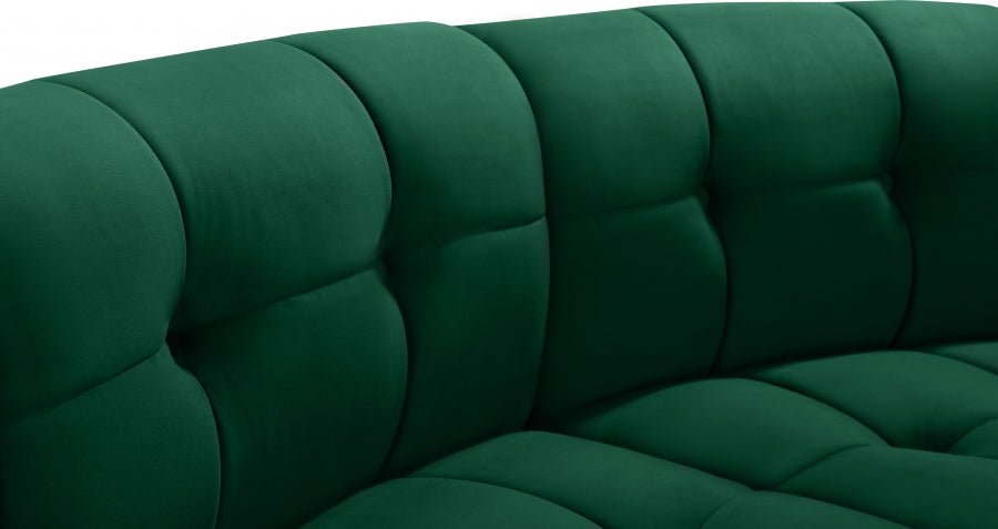 Limitless Modular Velvet Loveseat Green - 645Green-2PC