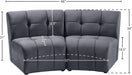 Limitless Modular Velvet Loveseat Grey - 645Grey-2PC