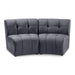 Limitless Modular Velvet Loveseat Grey - 645Grey-2PC