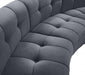 Limitless Modular Velvet Loveseat Grey - 645Grey-2PC