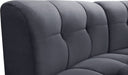 Limitless Modular Velvet Loveseat Grey - 645Grey-2PC