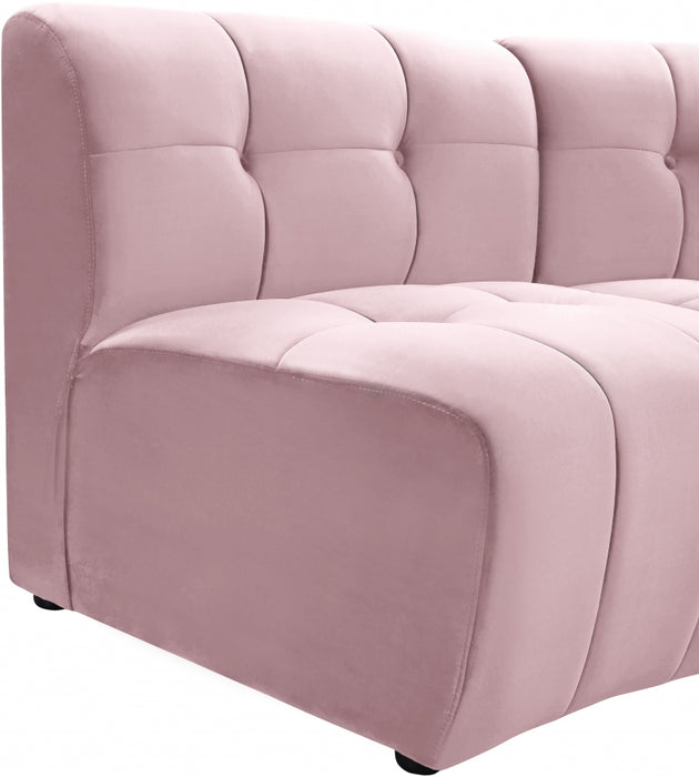 Limitless Modular Velvet Loveseat Pink - 645Pink-2PC