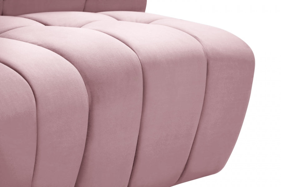 Limitless Modular Velvet Loveseat Pink - 645Pink-2PC