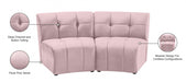 Limitless Modular Velvet Loveseat Pink - 645Pink-2PC