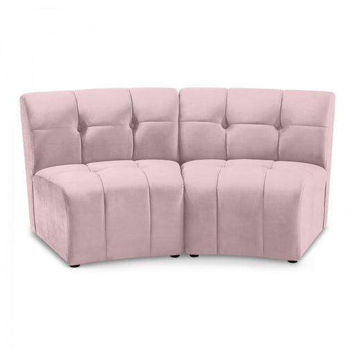 Limitless Modular Velvet Loveseat Pink - 645Pink-2PC