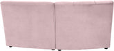 Limitless Modular Velvet Loveseat Pink - 645Pink-2PC