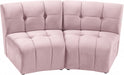 Limitless Modular Velvet Loveseat Pink - 645Pink-2PC