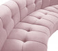 Limitless Modular Velvet Loveseat Pink - 645Pink-2PC