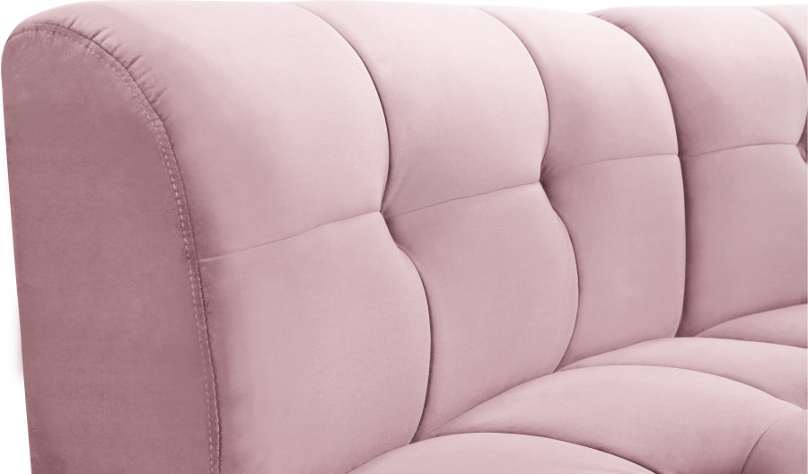 Limitless Modular Velvet Loveseat Pink - 645Pink-2PC