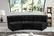 Limitless Modular Velvet Sofa Black - 645Black-3PC