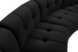 Limitless Modular Velvet Sofa Black - 645Black-3PC