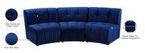 Limitless Modular Velvet Sofa Blue - 645Navy-3PC