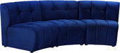 Limitless Modular Velvet Sofa Blue - 645Navy-3PC