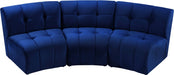 Limitless Modular Velvet Sofa Blue - 645Navy-3PC