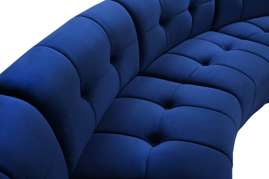 Limitless Modular Velvet Sofa Blue - 645Navy-3PC