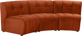 Limitless Modular Velvet Sofa Cognac - 645Cognac-3PC