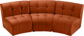 Limitless Modular Velvet Sofa Cognac - 645Cognac-3PC