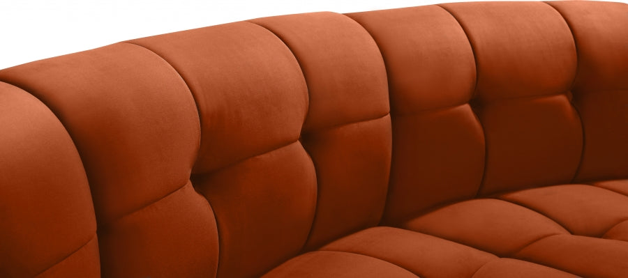 Limitless Modular Velvet Sofa Cognac - 645Cognac-3PC