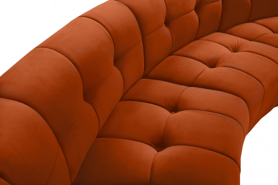 Limitless Modular Velvet Sofa Cognac - 645Cognac-3PC