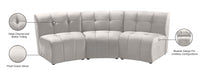 Limitless Modular Velvet Sofa Cream - 645Cream-3PC