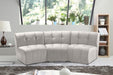 Limitless Modular Velvet Sofa Cream - 645Cream-3PC