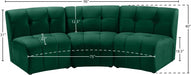 Limitless Modular Velvet Sofa Green - 645Green-3PC