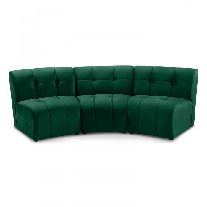 Limitless Modular Velvet Sofa Green - 645Green-3PC