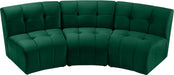 Limitless Modular Velvet Sofa Green - 645Green-3PC