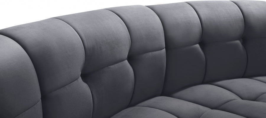 Limitless Modular Velvet Sofa Grey - 645Grey-3PC