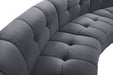 Limitless Modular Velvet Sofa Grey - 645Grey-3PC