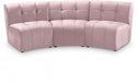 Limitless Modular Velvet Sofa Pink - 645Pink-3PC