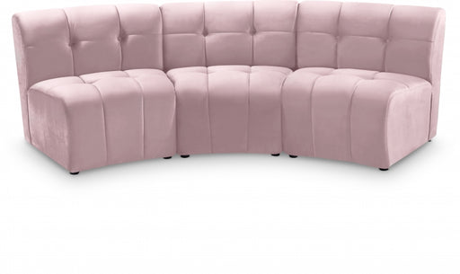 Limitless Modular Velvet Sofa Pink - 645Pink-3PC