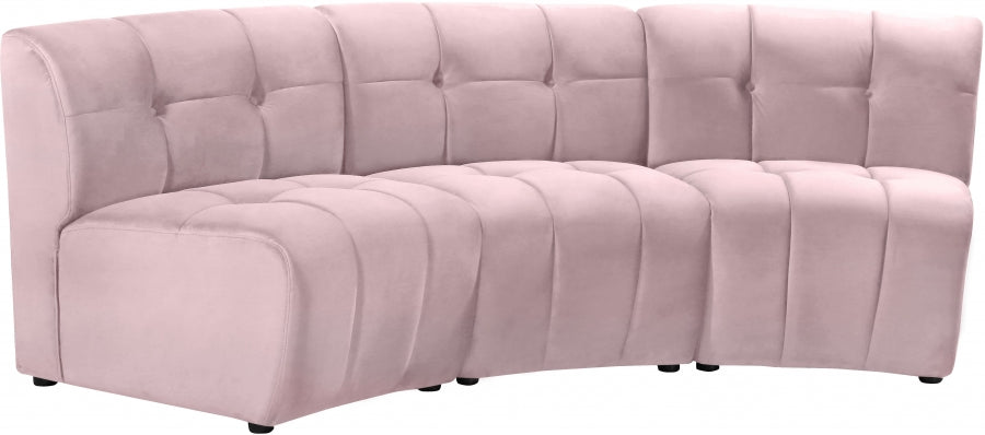 Limitless Modular Velvet Sofa Pink - 645Pink-3PC