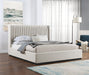 Logan Linen Textured Fabric King Bed Beige - LoganBeige-K