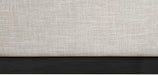 Logan Linen Textured Fabric King Bed Beige - LoganBeige-K