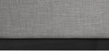 Logan Linen Textured Fabric King Bed Grey - LoganGrey-K