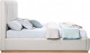 Lucia Linen Textured Fabric King Bed Cream - LuciaCream-K