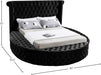 Luxus Velvet Full Bed (3 Boxes) Black - LuxusBlack-F