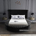 Luxus Velvet Full Bed (3 Boxes) Black - LuxusBlack-F