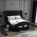 Luxus Velvet Full Bed (3 Boxes) Black - LuxusBlack-F