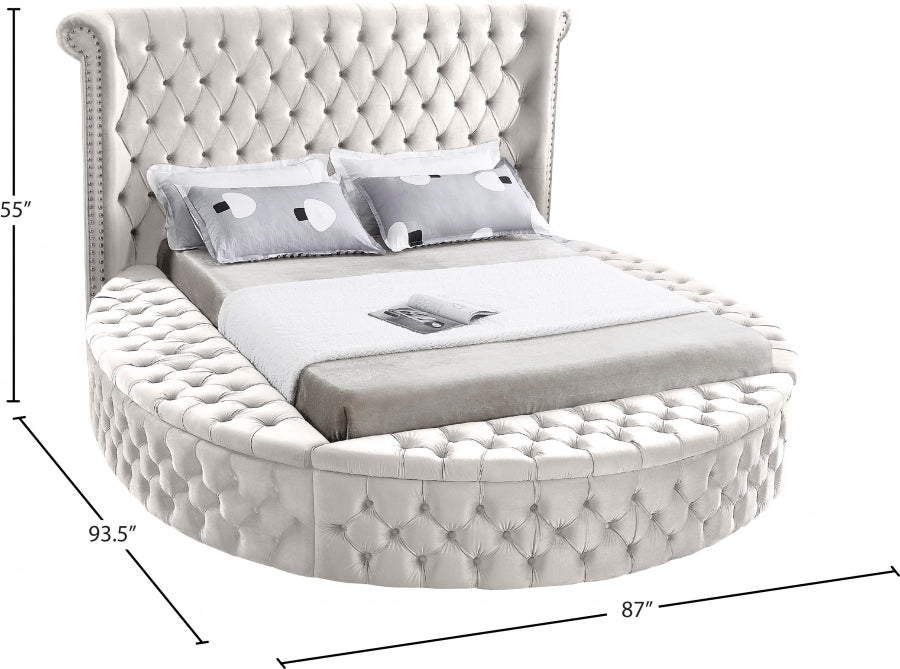 Luxus Velvet Full Bed (3 Boxes) Cream - LuxusCream-F