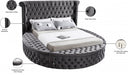 Luxus Velvet Full Bed (3 Boxes) Grey - LuxusGrey-F