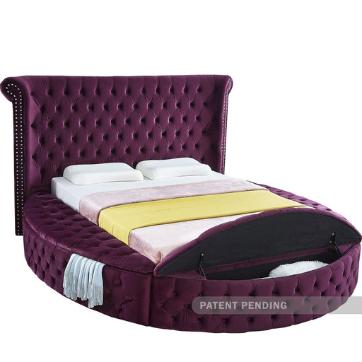 Luxus Velvet Full Bed Purple - LuxusPurple-F