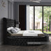 Luxus Velvet King Bed (3 Boxes) Black - LuxusBlack-K