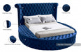 Luxus Velvet King Bed (3 Boxes) Blue - LuxusNavy-K