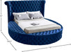 Luxus Velvet King Bed (3 Boxes) Blue - LuxusNavy-K