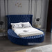 Luxus Velvet King Bed (3 Boxes) Blue - LuxusNavy-K