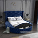 Luxus Velvet King Bed (3 Boxes) Blue - LuxusNavy-K